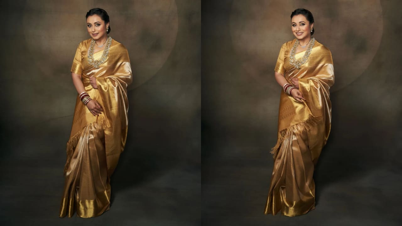 Rani Mukerji in golden saree