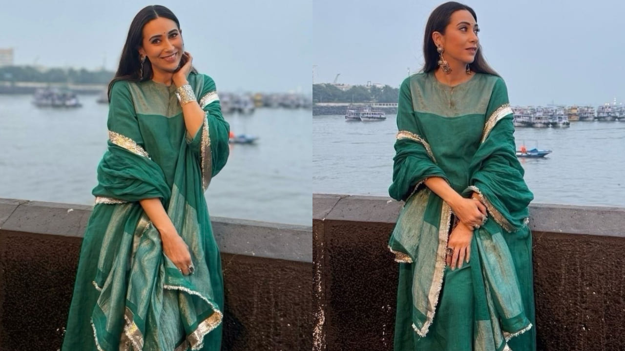 Karisma Kapoor in green kurta set