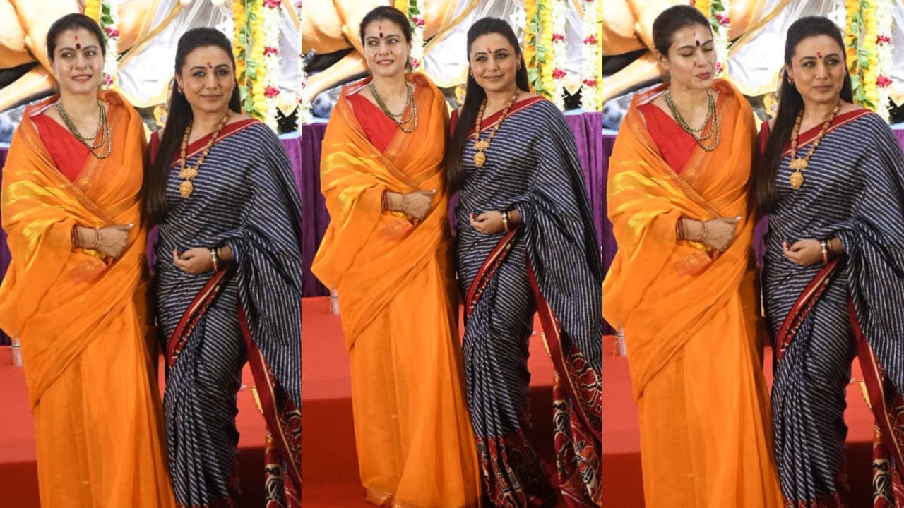 Rani Mukerji in red and blue patola saree 