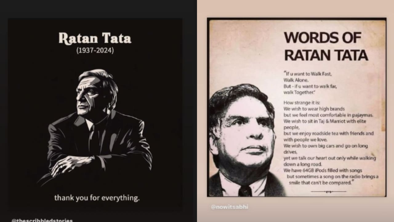 Ratan Tata passes away at 86: Chiranjeevi, Ram Charan, Samantha, Naga Chaitanya and others pay tribute to the revolutionary industrialist