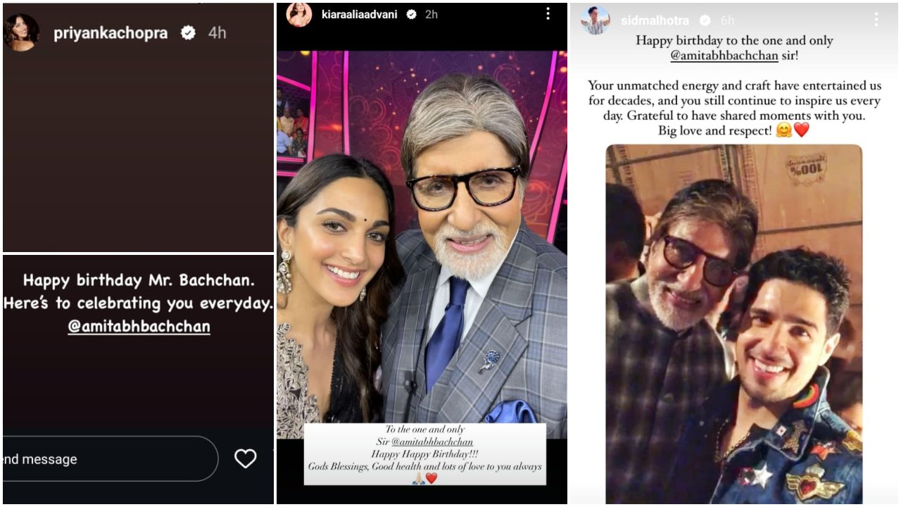 Amitabh Bachchan Birthday: Priyanka Chopra, Kiara Advani, Ajay Devgn and more extend warm wishes to ‘one and only’ megastar