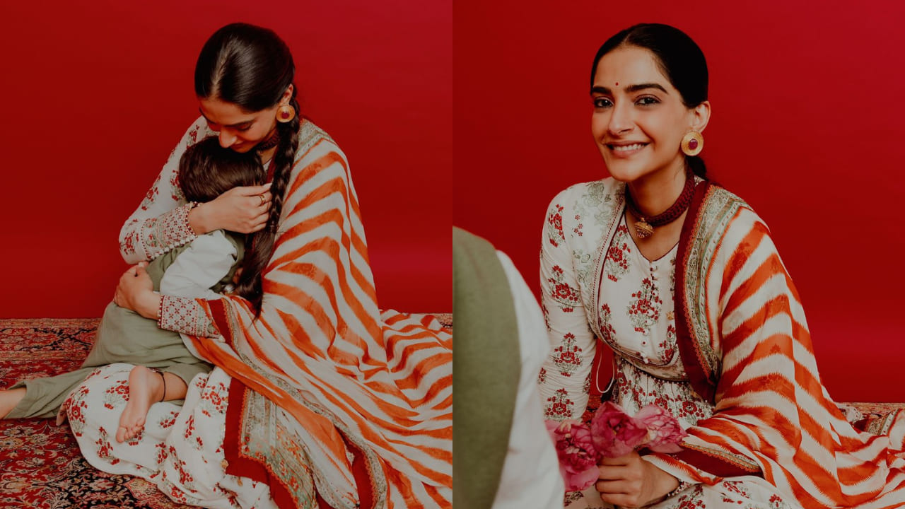 Sonam Kapoor in floral anarkali 