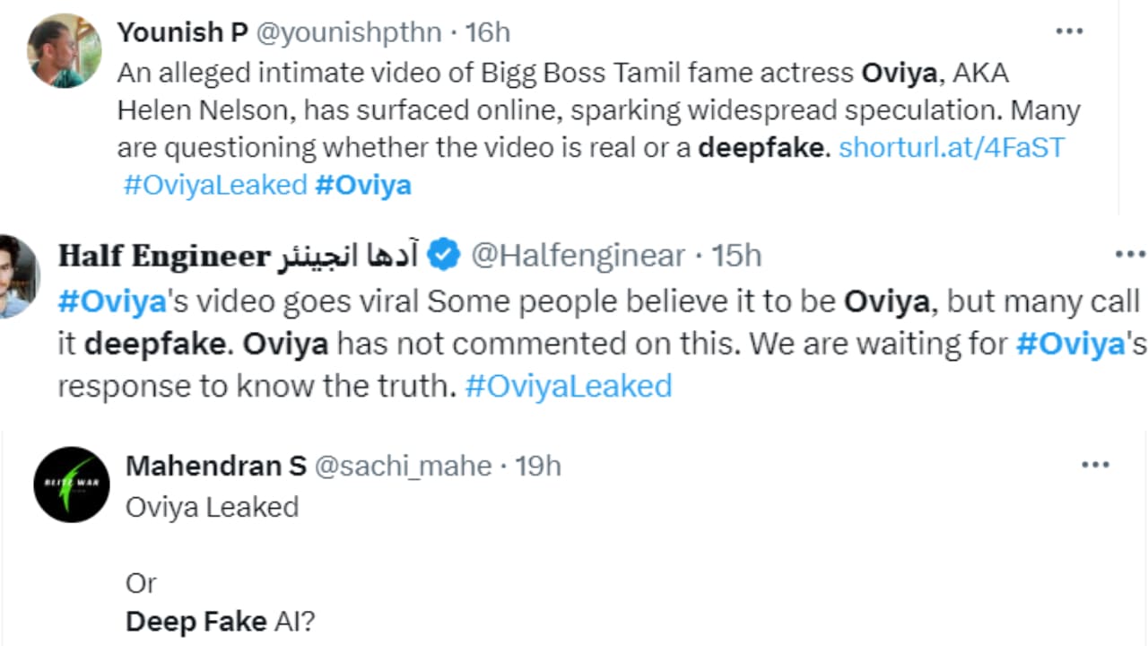 Oviya deepfake