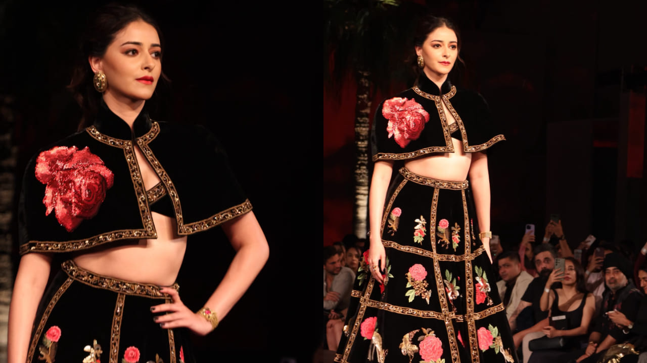 Ananya Panday in black lehenga 