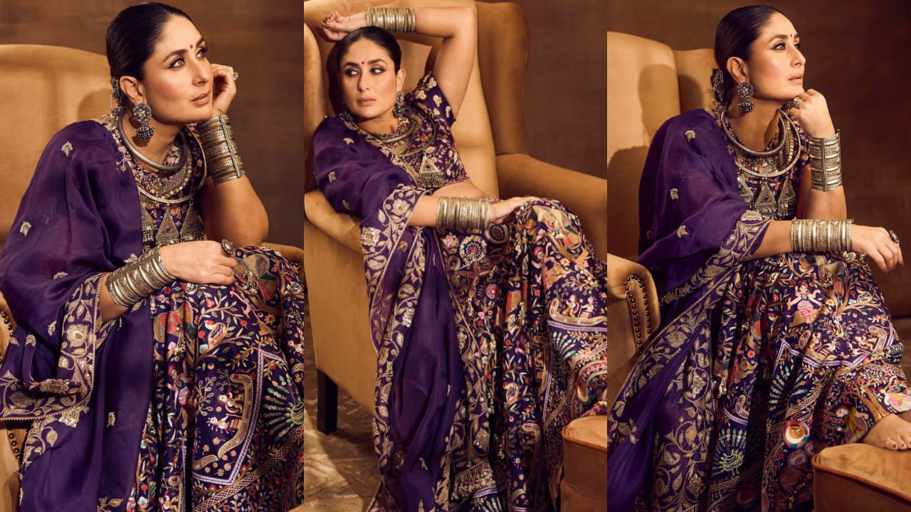 Kareena Kapoor in purple lehenga 