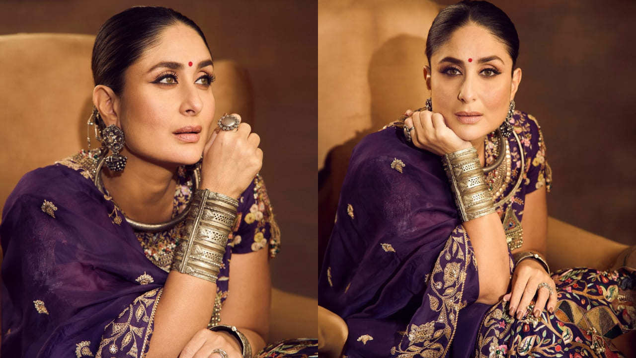 Kareena Kapoor in purple lehenga 