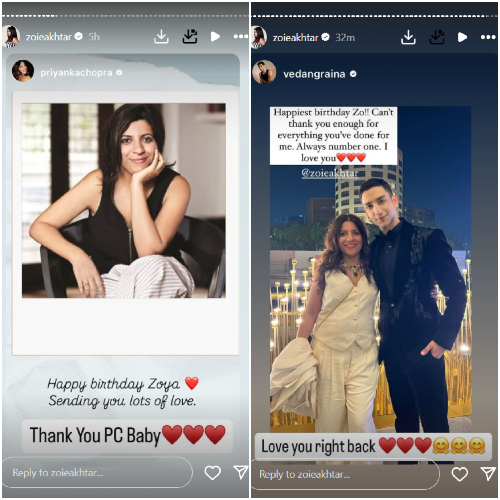 Priyanka Chopra sends love to Jee Le Zaraa producer Zoya Akhtar on her birthday; Vedang Raina says ‘Always number one’