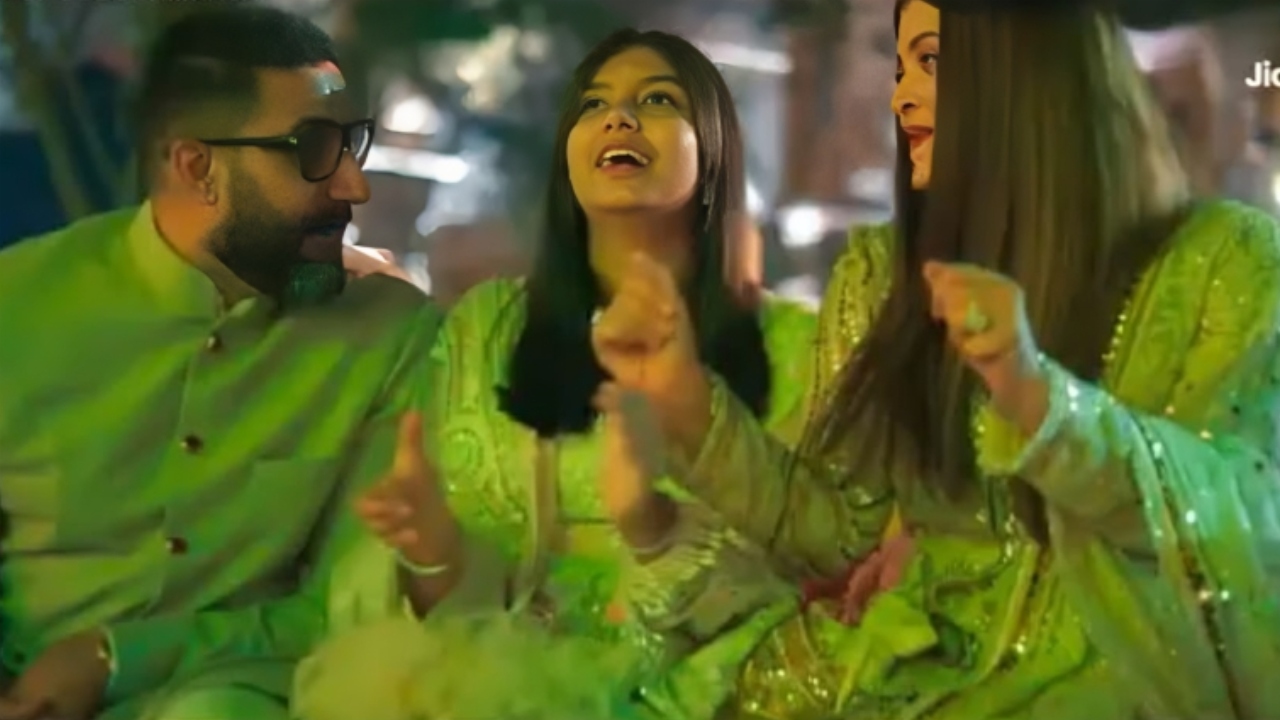 Aishwarya Rai Bachchan, Abhishek and daughter Aaradhya's endearing moment from Anant Ambani-Radhika Merchant's Jamnagar pre-wedding goes VIRAL