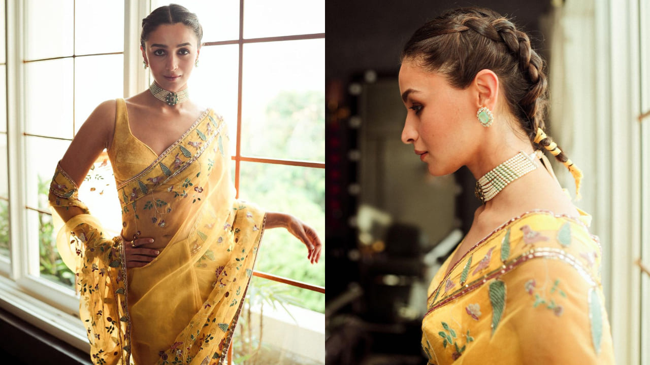 Alia Bhatt in crown braids 