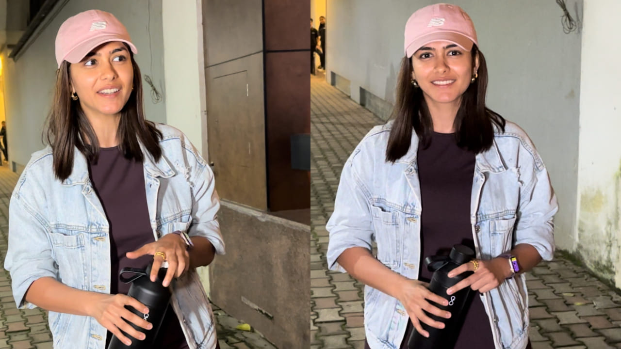 Mrunal Thakur mixes laid-back vibes with sporty flair in her purple dress, jacket and cap 