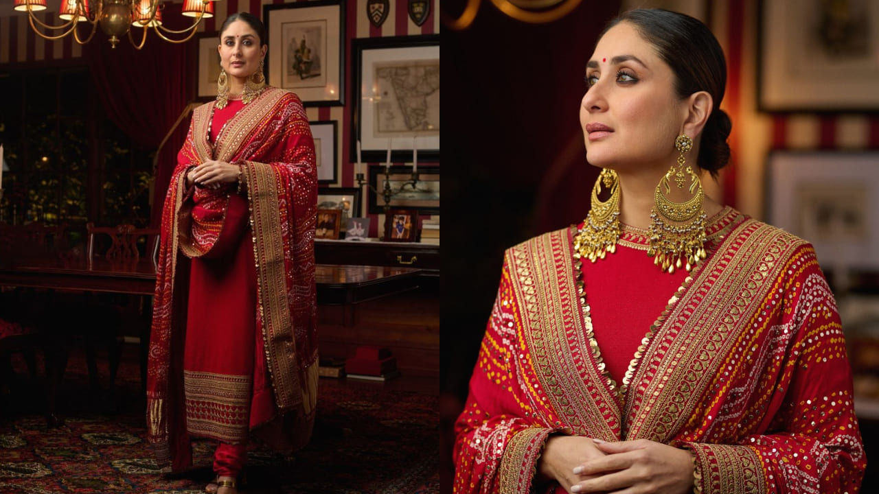 Kareena Kapoor in red churidar set 