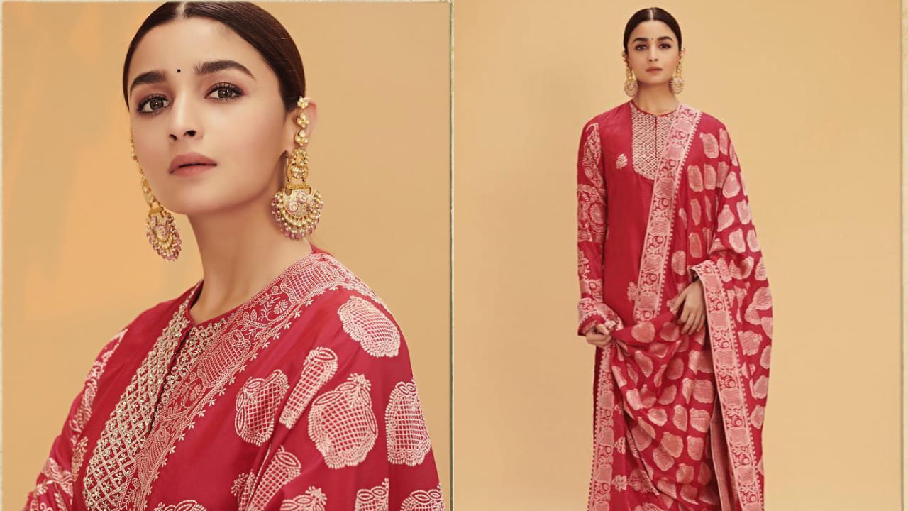 Alia Bhatt in kurti and palazzo 