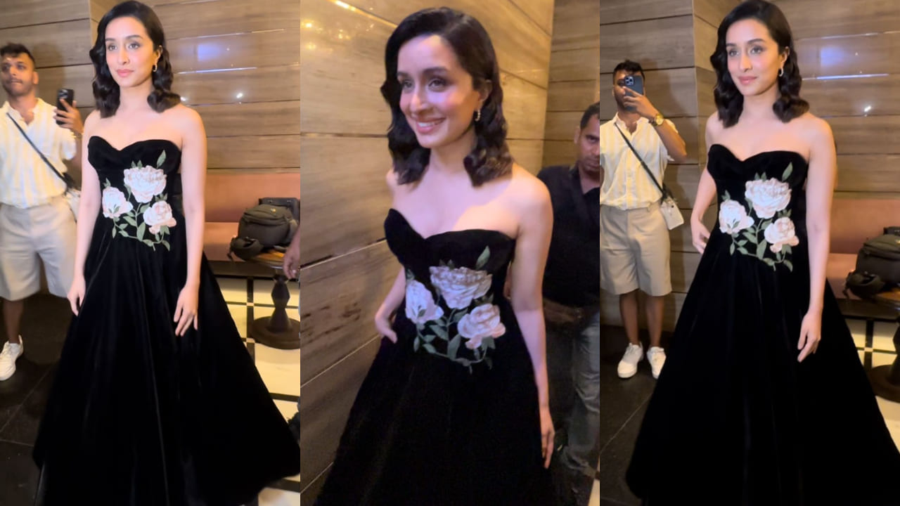 Shraddha Kapoor in black velvet dress