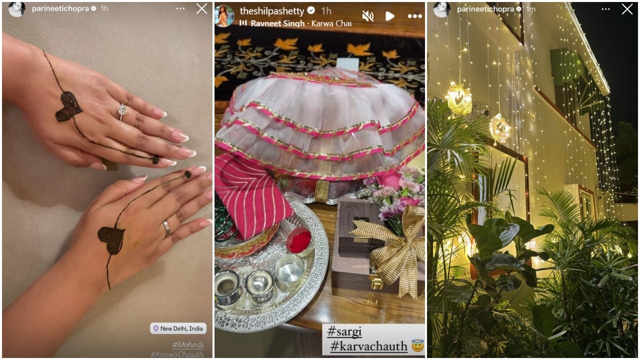 Parineeti Chopra flaunts minimalist Mehendi ahead of Karwa Chauth celebrations with Raghav Chadha; Shilpa Shetty drops glimpse of her traditional ‘Sargi’