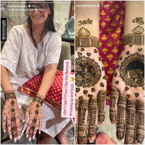 Karwa Chauth 2024: Sonam Kapoor flaunts henna hands ft husband Anand Ahuja and son Vayu's names; says 'I don't fast FYI but...'