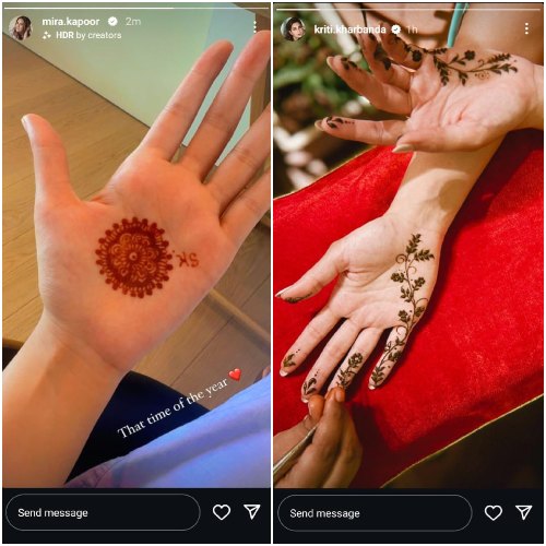 Karwa Chauth 2024: Shahid Kapoor’s wife Mira Rajput flaunts hubby’s initials; Rakul Preet Singh, Kriti Kharbanda all excited for first celebration