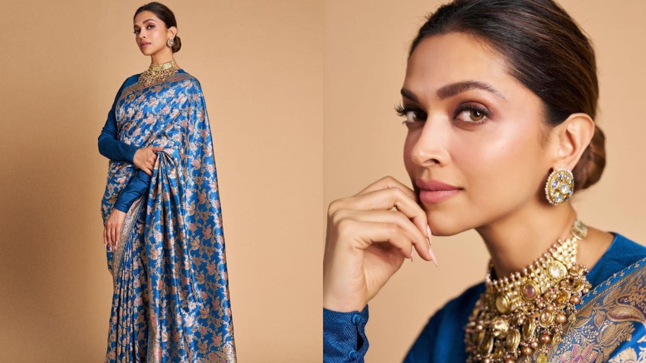 Deepika Padukone in banarasi saree