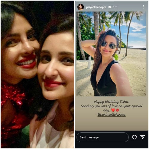 Priyanka Chopra posts special birthday wish for ‘Tisha’ aka Parineeti Chopra; shares her stunning beach selfie; ‘Sending you….’