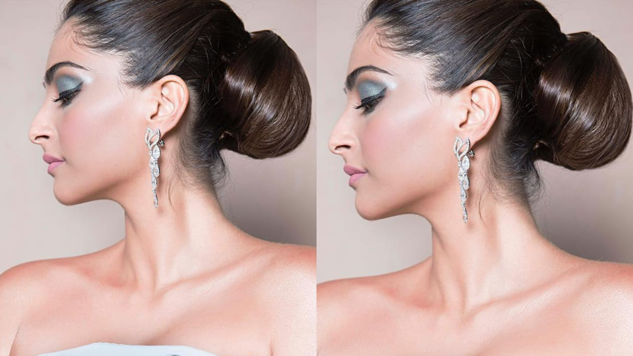 Sonam Kapoor in voluminous bun