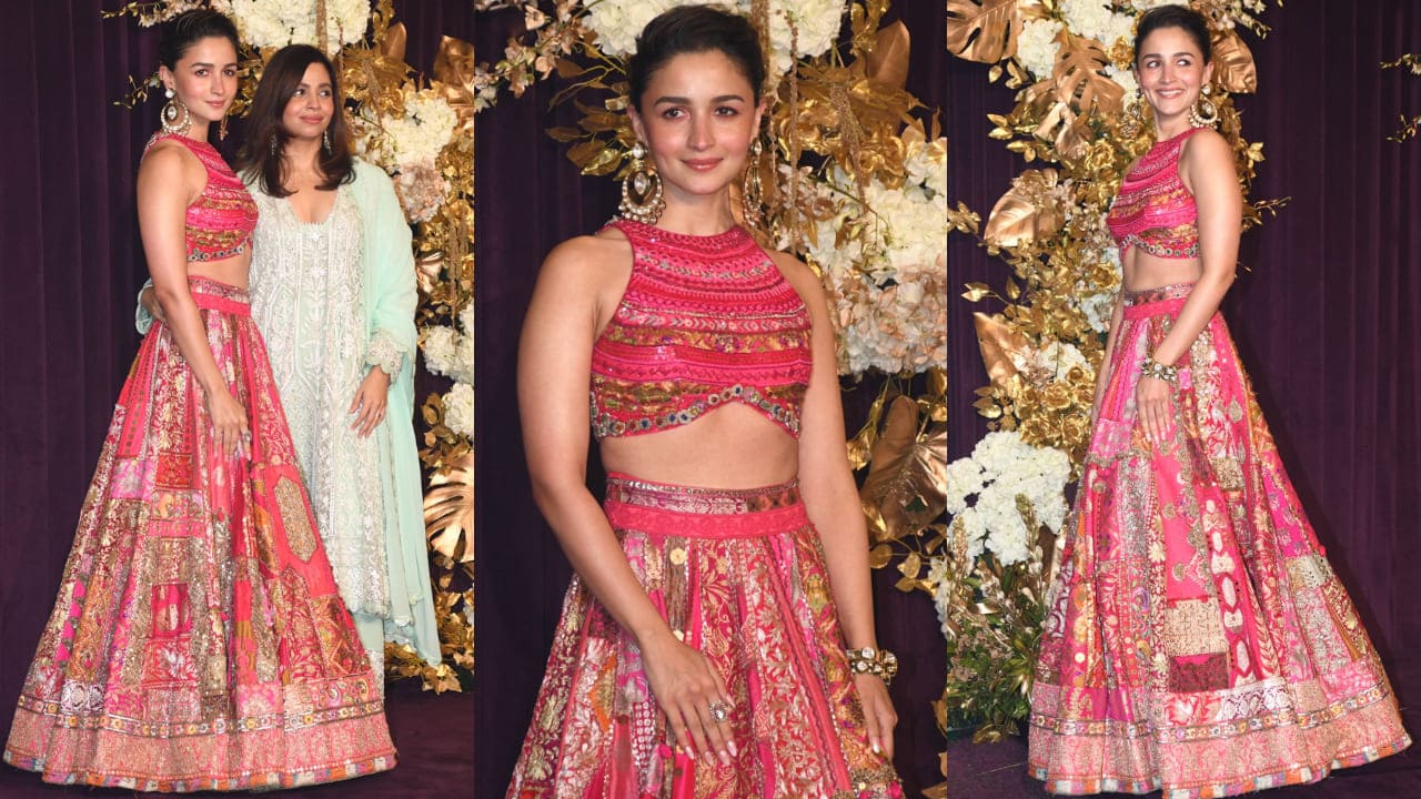 Alia Bhatt repeats her custom pink mehendi lehenga and serves sustainable glam 