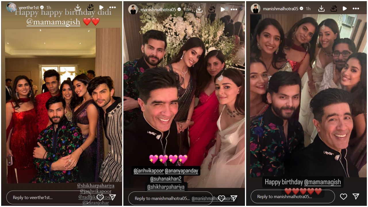 INSIDE Manish Malhotra’s Diwali bash: Janhvi Kapoor holds Shikhar Pahariya’s hand; Alia Bhatt, Suhana Khan, Ananya Panday, Kiara Advani, Sidharth Malhotra stun in PICS