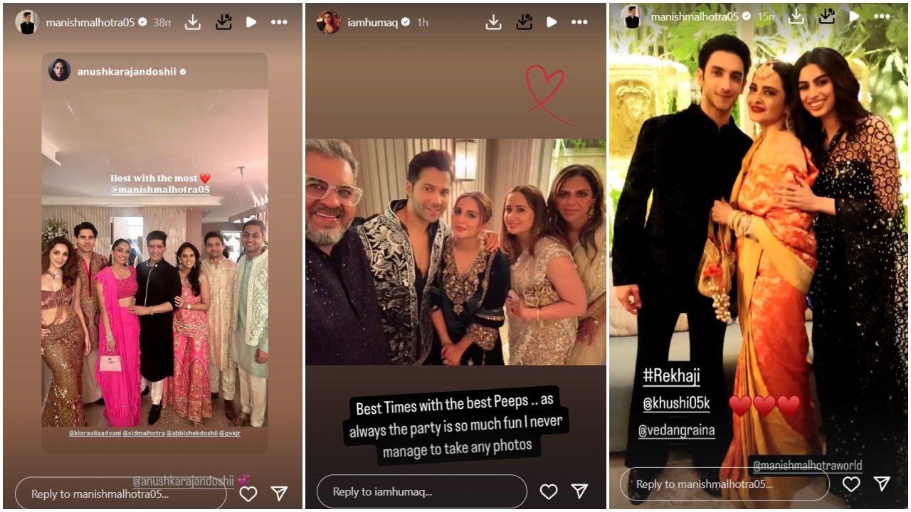 INSIDE Manish Malhotra’s Diwali bash: Janhvi Kapoor holds Shikhar Pahariya’s hand; Alia Bhatt, Suhana Khan, Ananya Panday, Kiara Advani, Sidharth Malhotra stun in PICS