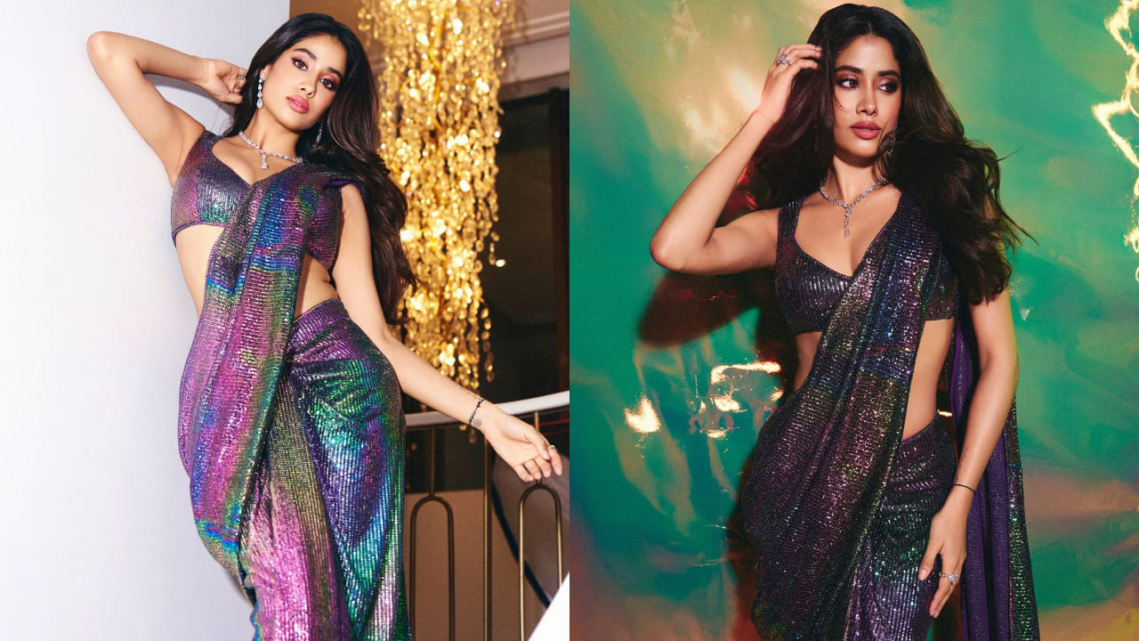 Janhvi Kapoor at manish malhotra diwali party 