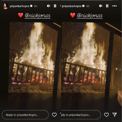 Priyanka Chopra spends cozy time with hubby Nick Jonas by the fireside and it makes for a perfect date night idea