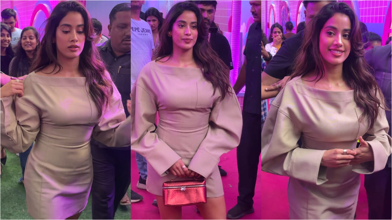 Janhvi Kapoor doubles up the sass in beige shirt dress worth Rs 81K 