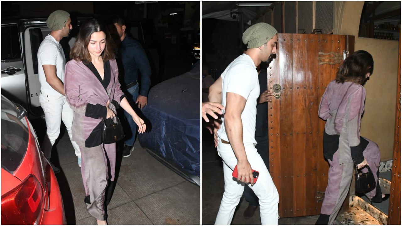 Alia Bhatt and Ranbir Kapoor step out for dinner as they celebrate Soni Razdan's birthday; Mahesh Bhatt chats with son-in-law