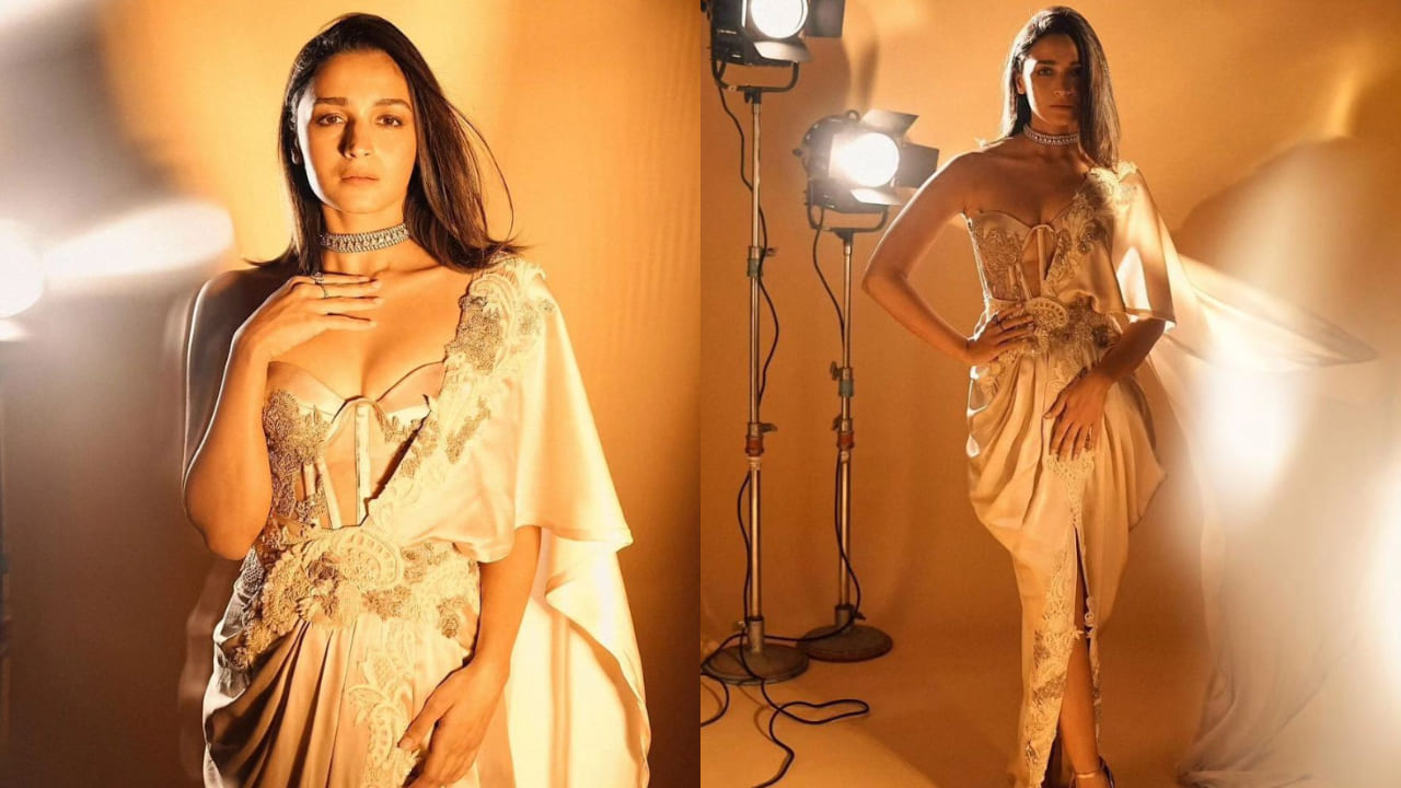 Alia Bhatt in corset saree 