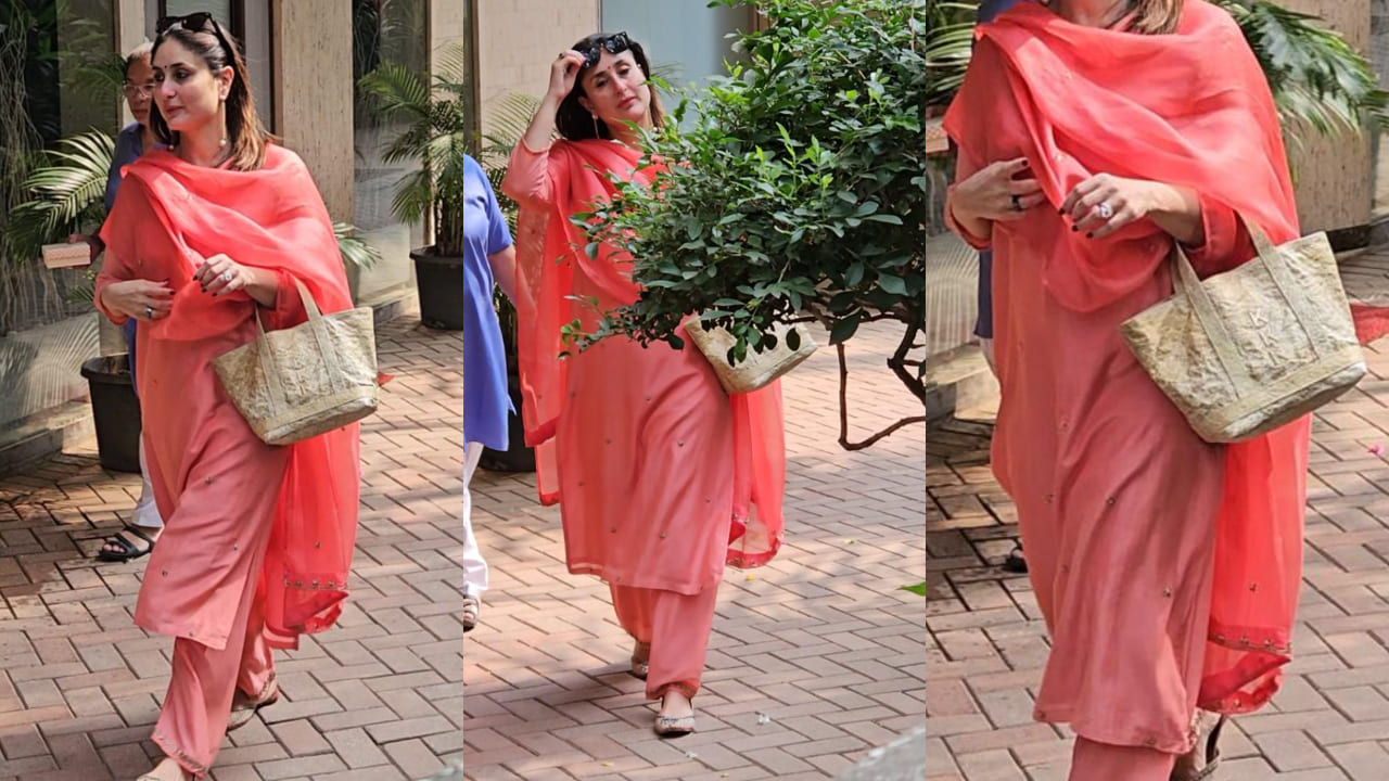 Kareena Kapoor stuns in pink suit for Dhanteras but her customized bag steals the show