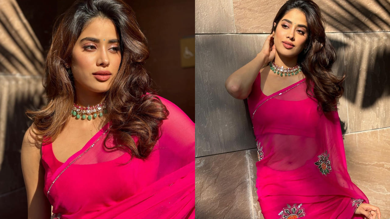 Janhvi Kapoor in polki necklace