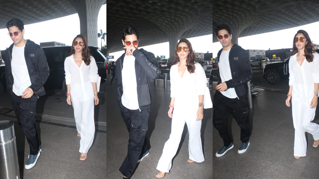 Kiara Advani and Sidharth Malhotra at airport 