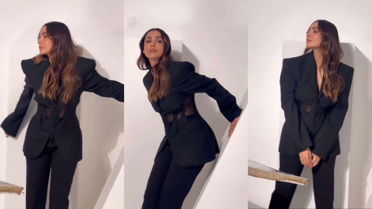 Malaika Arora serves up sophistication with a side of sass in her black corset pantsuit