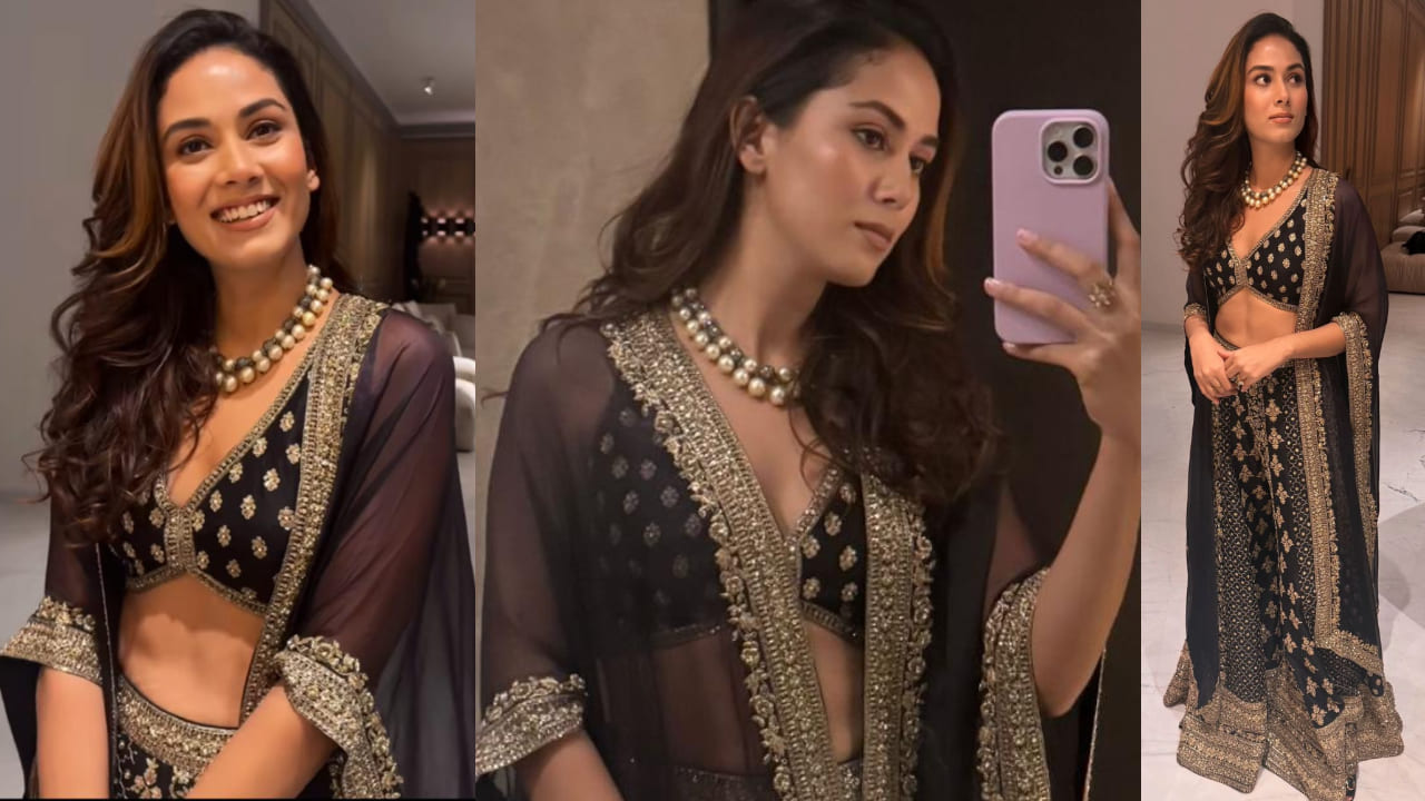 Mira Kapoor in  black sharara set