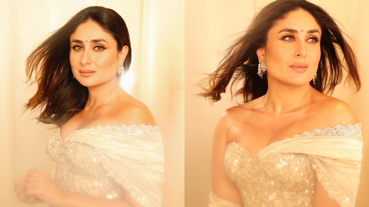 Kareena Kapoor in silver corset and saree