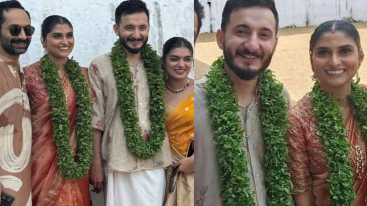 Aavesham fame music director Sushin Shyam ties the knot with Uthara Krishnan; Fahadh Faasil and Nazriya Nazim in attendance