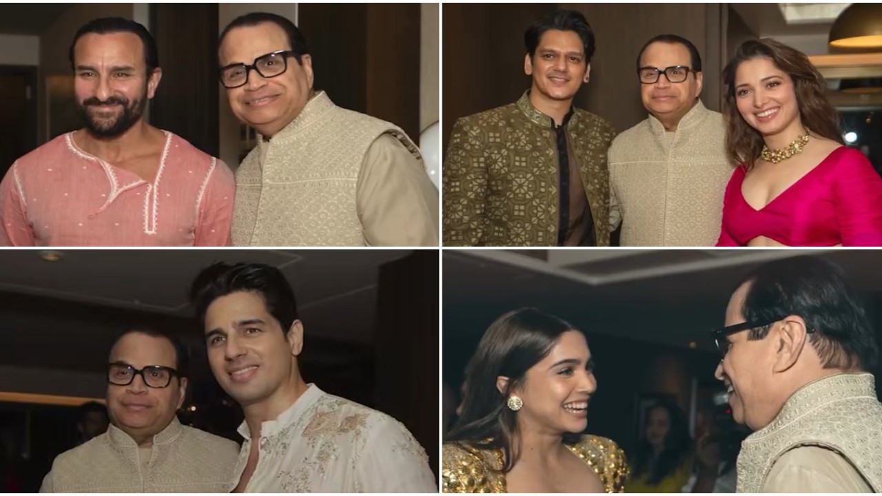 INSIDE Ramesh Taurani’s Diwali bash ft. Saif, Sidharth, lovebirds Vijay-Tamannaah and more