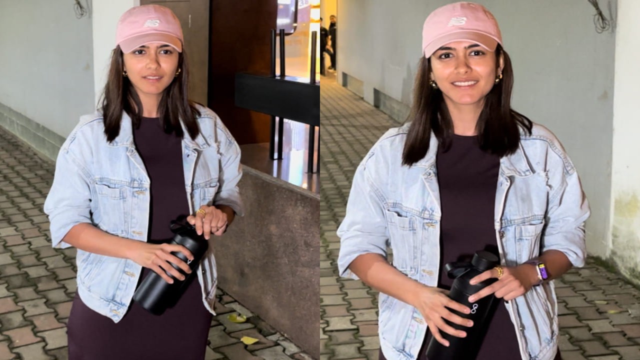 Mrunal Thakur mixes laid-back vibes with sporty flair in her purple dress, jacket and cap 