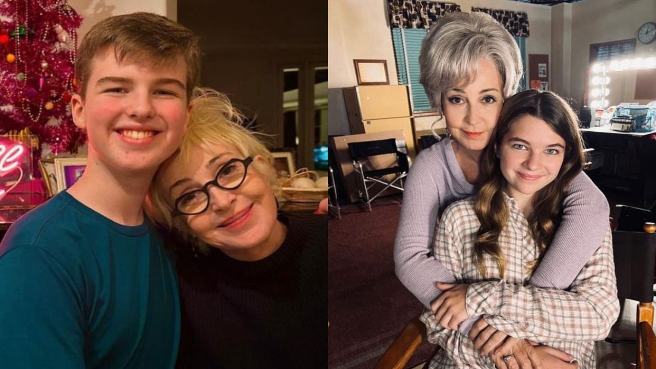 Annie Potts with  Iain Armitage and Raegan Revord (CC: Instagram)