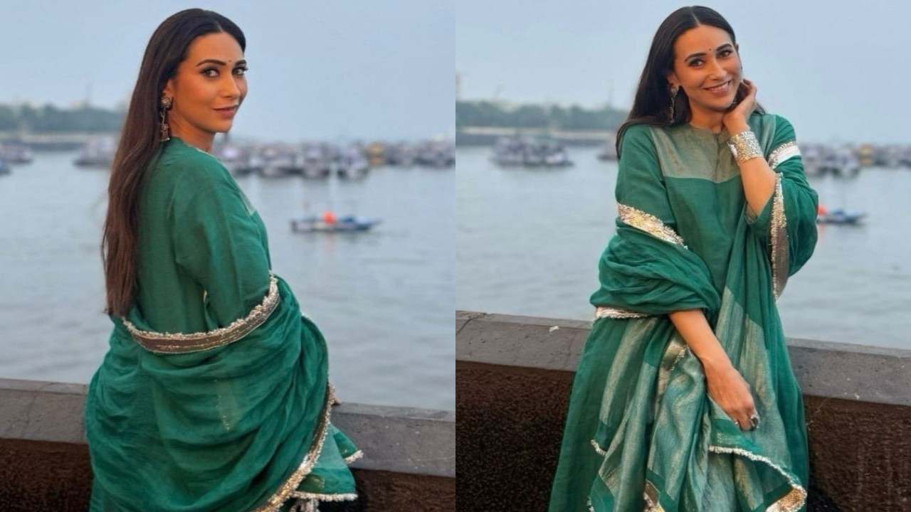 Karisma Kapoor in green kurta set