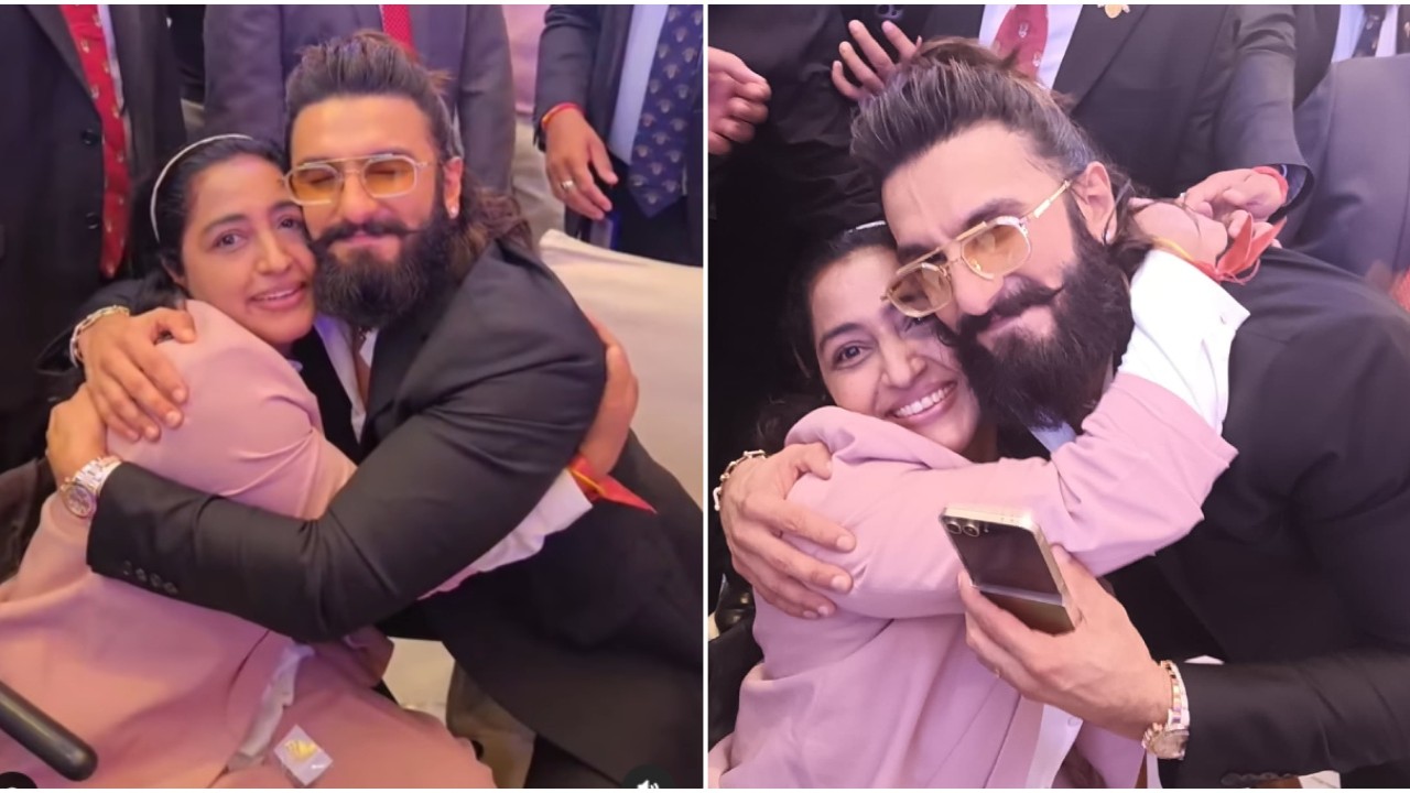 WATCH: Ranveer Singh receives extra hugs from para athlete Kanchan Lakhani for his and Deepika Padukone’s baby girl; fans are melting