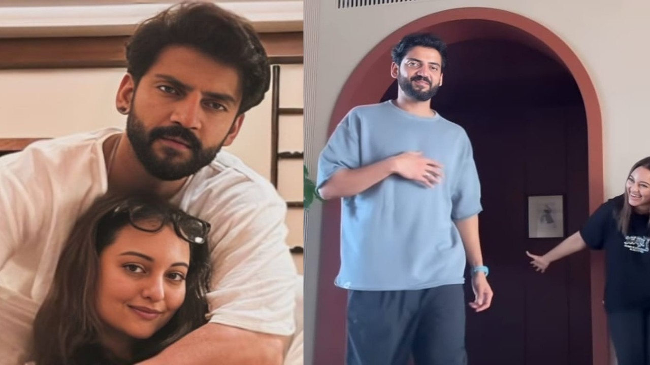 WATCH: Sonakshi Sinha pulls hilarious prank on husband, Zaheer Iqbal in new video; his reaction is priceless