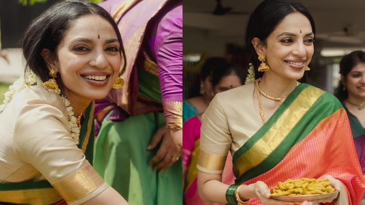 Sobhita Dhulipala is grace personified in her enchanting Kanjivaram silk saree gifted by Naga Chaitanya’s mother Lakshmi Daggubati; PICS