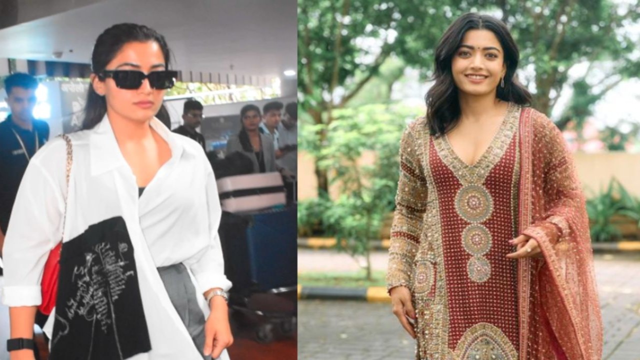 WATCH: Rashmika Mandanna blends comfort with chic fashion, styles asymmetric attire for her airport look