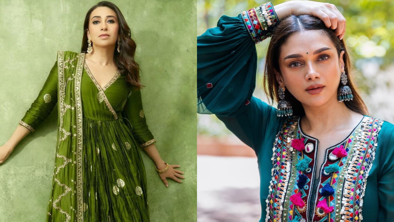  3 outfit ideas in green for Navratri 