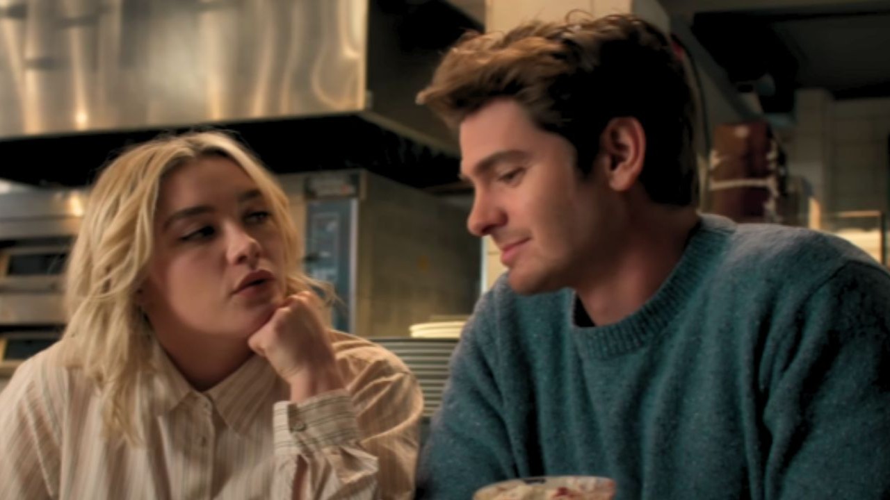 Andrew Garfield  and Florence Pugh (Image via YouTube/Studiocanal UK)