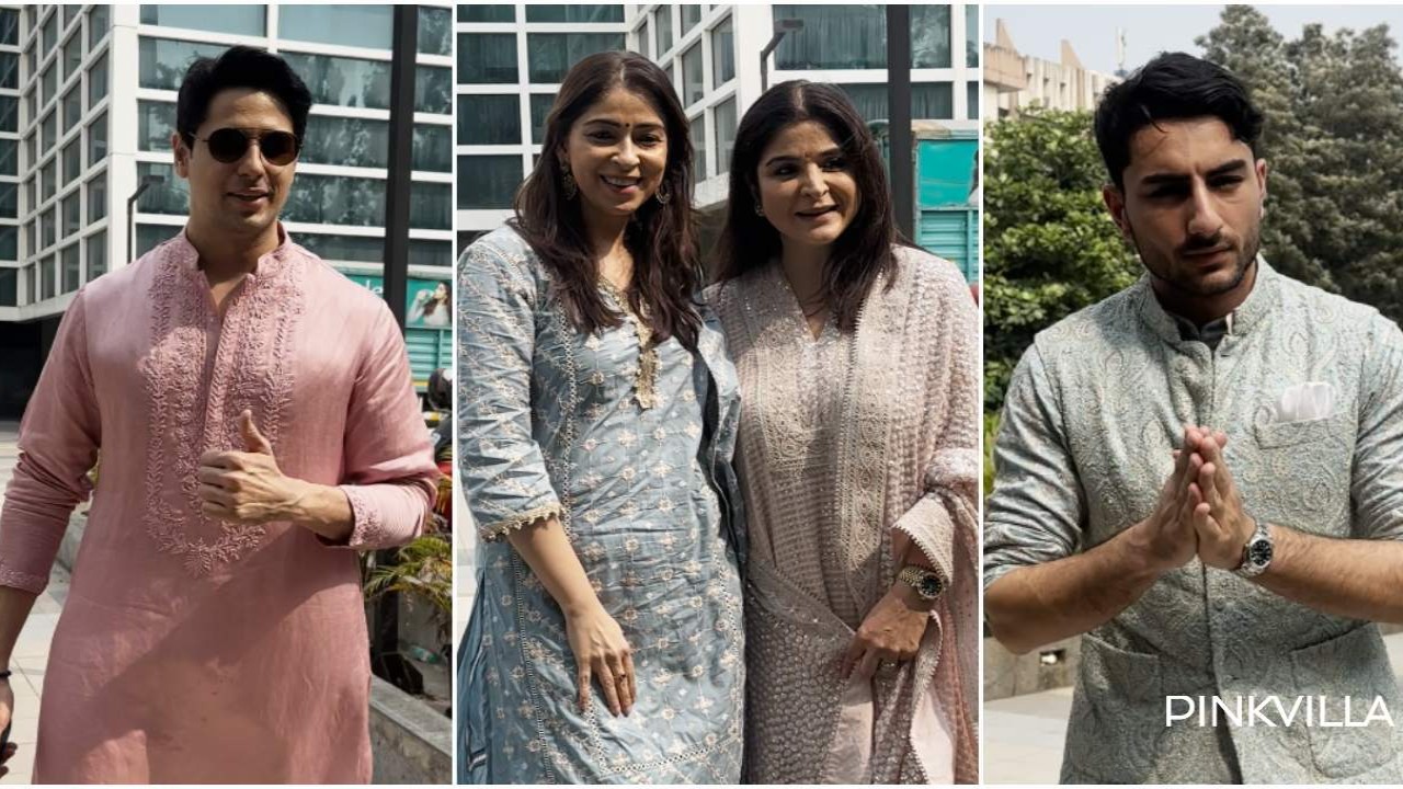 WATCH: Sidharth Malhotra and Ibrahim Ali Khan go desi as they spread festive charm at Karan Johar's Dhanteras puja; Maheep Kapoor, Bhavana Pandey join