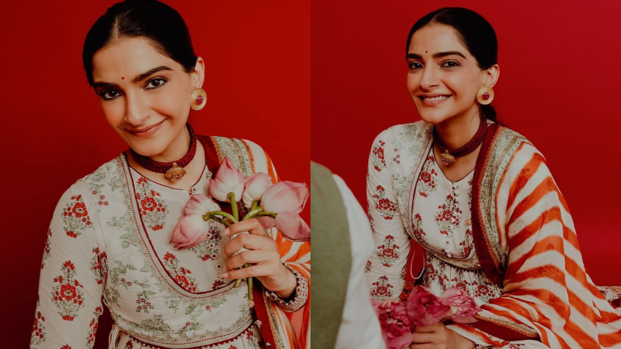 Sonam Kapoor in floral anarkali 